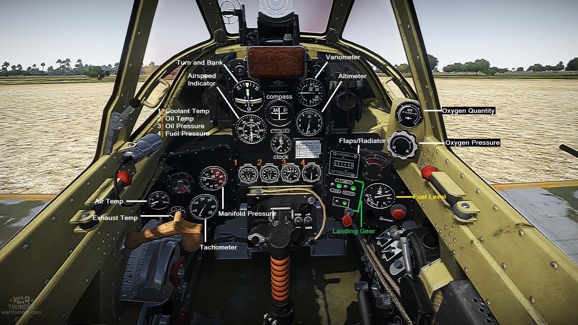 war thunder ki-84 hayate cockpit