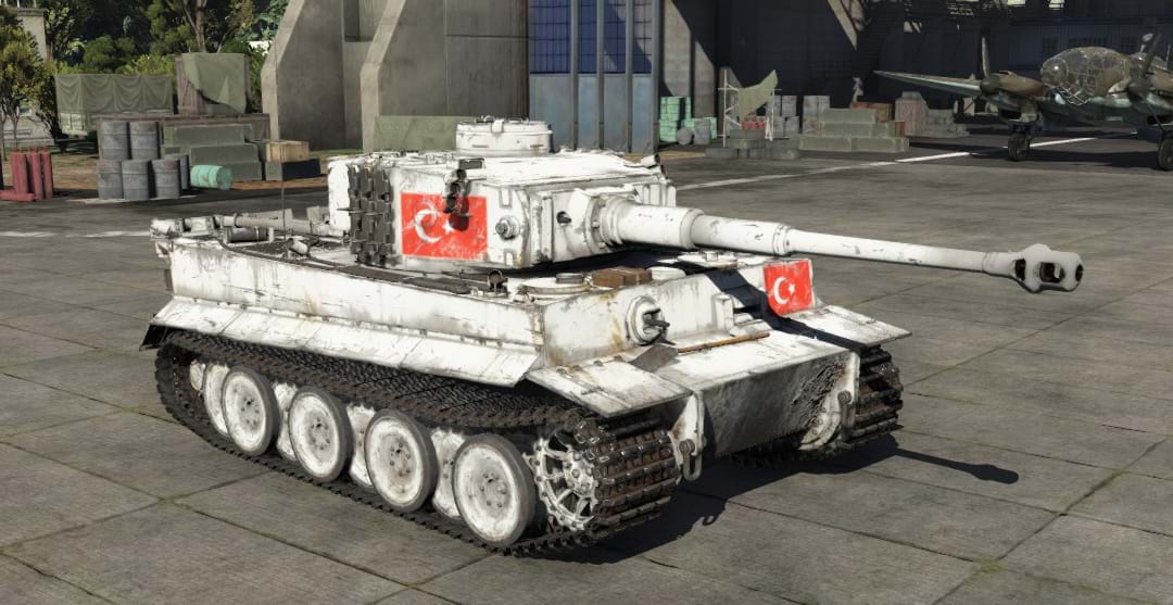 war thunder tiger tank with turkish flag decal