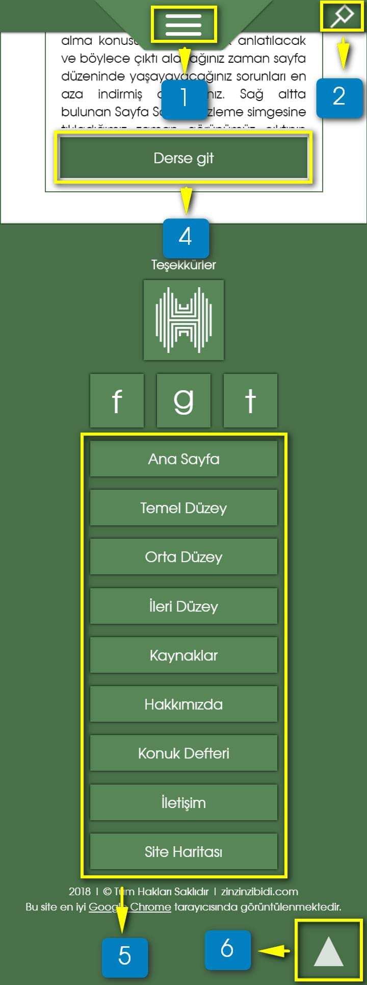 Excel Dersleri Web Sitesinin Kullanımı