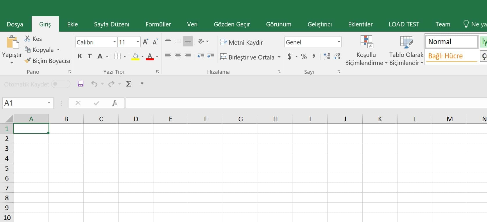 Microsoft Excel 2016 dil ayarları