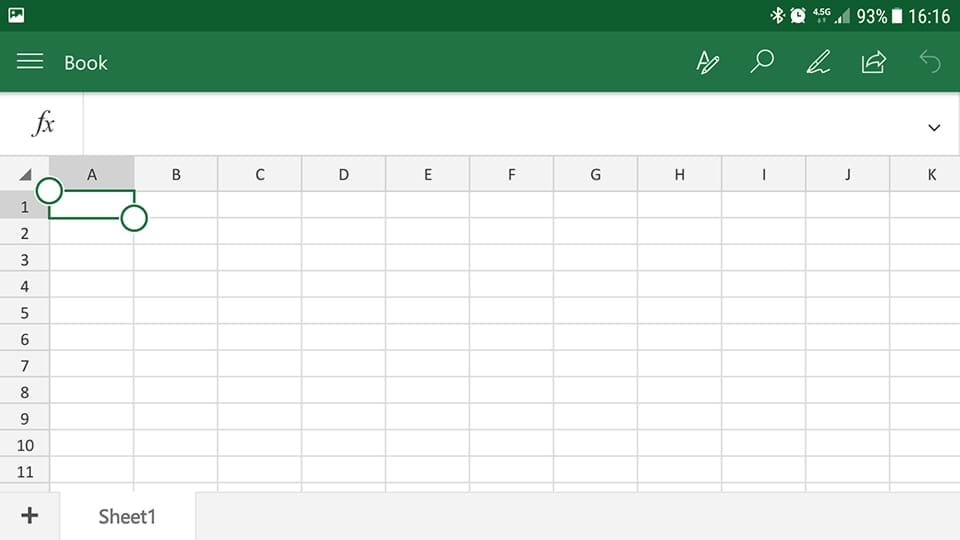 Microsoft Excel 2016 mobil kurulum