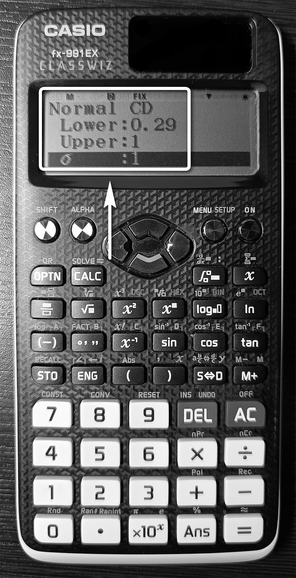 casio fx-991ex ile normal dağılım