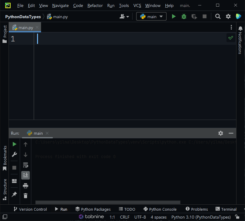 dictionary data types