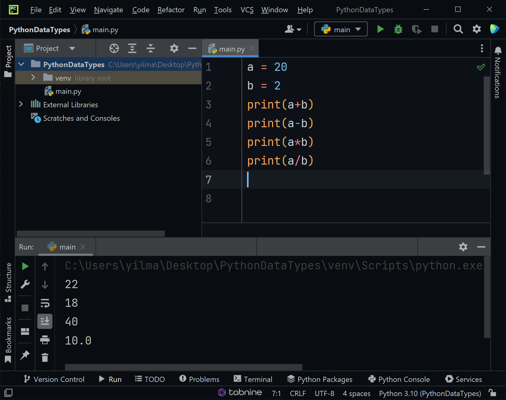 numeric data types