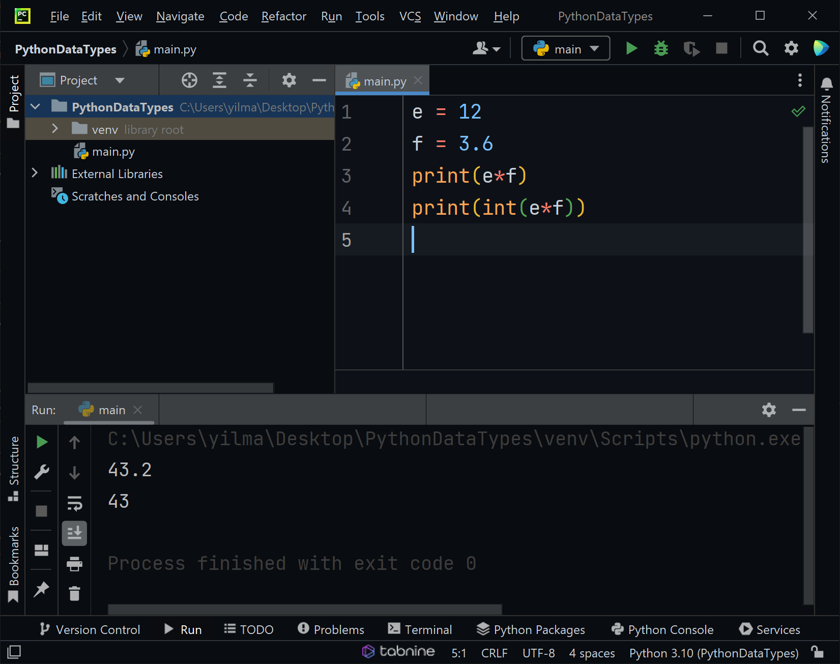 numeric data types