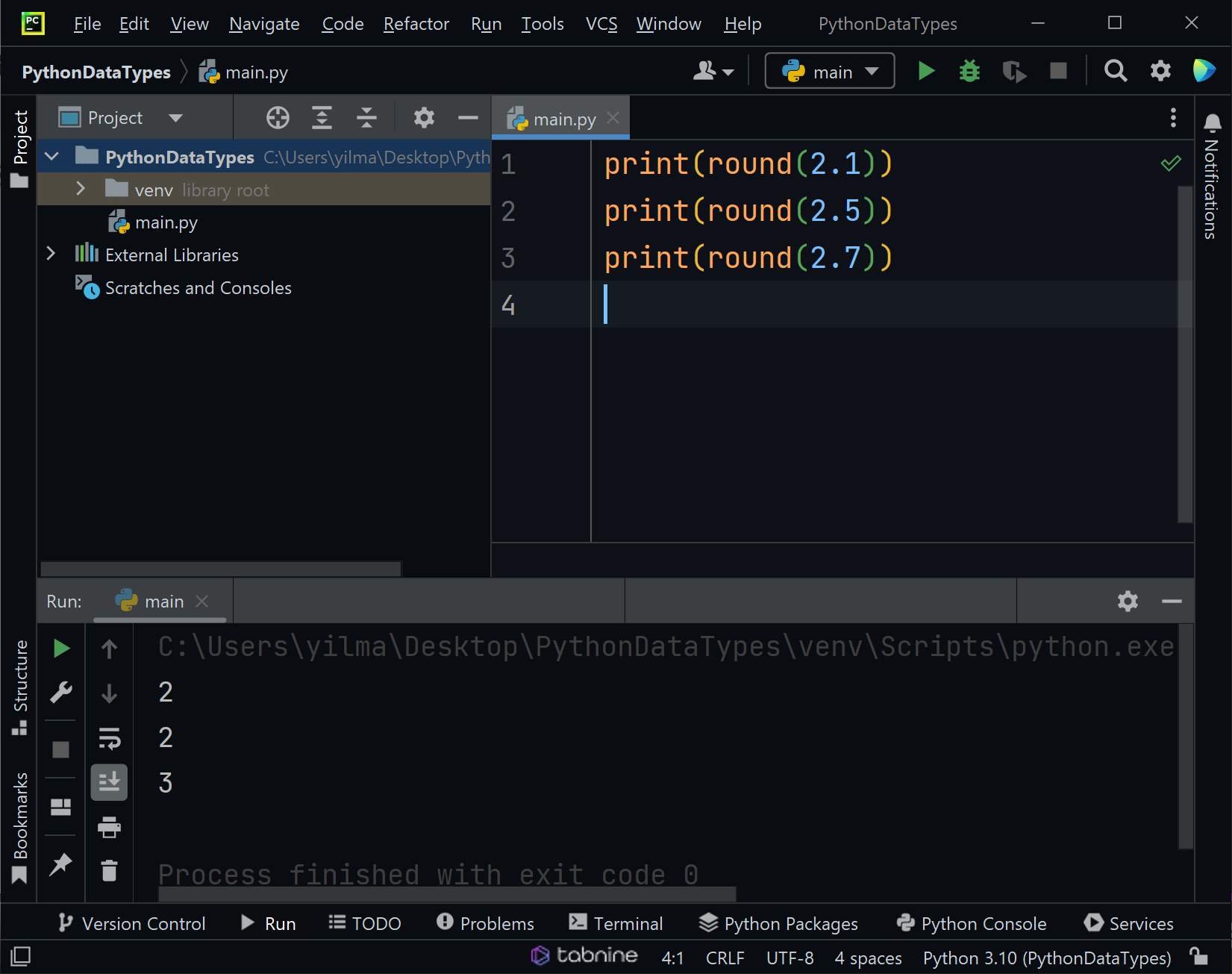 numeric data types