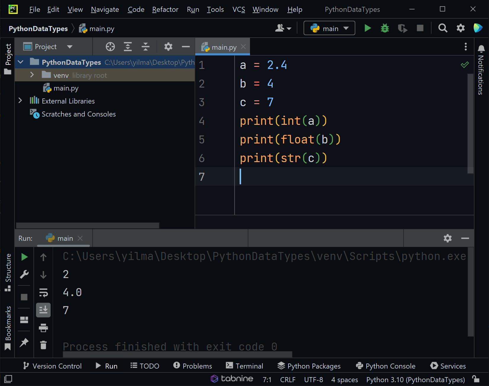 numeric data types