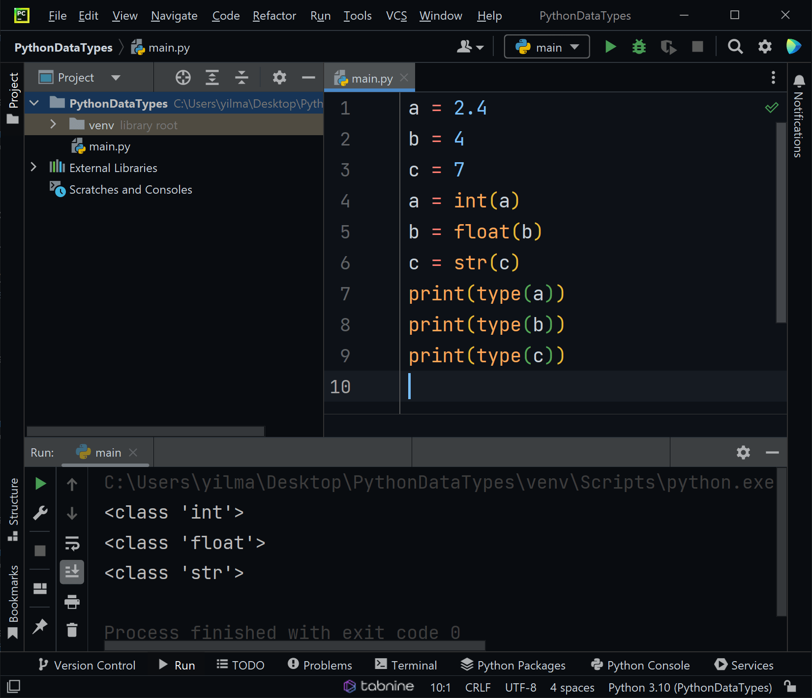 numeric data types