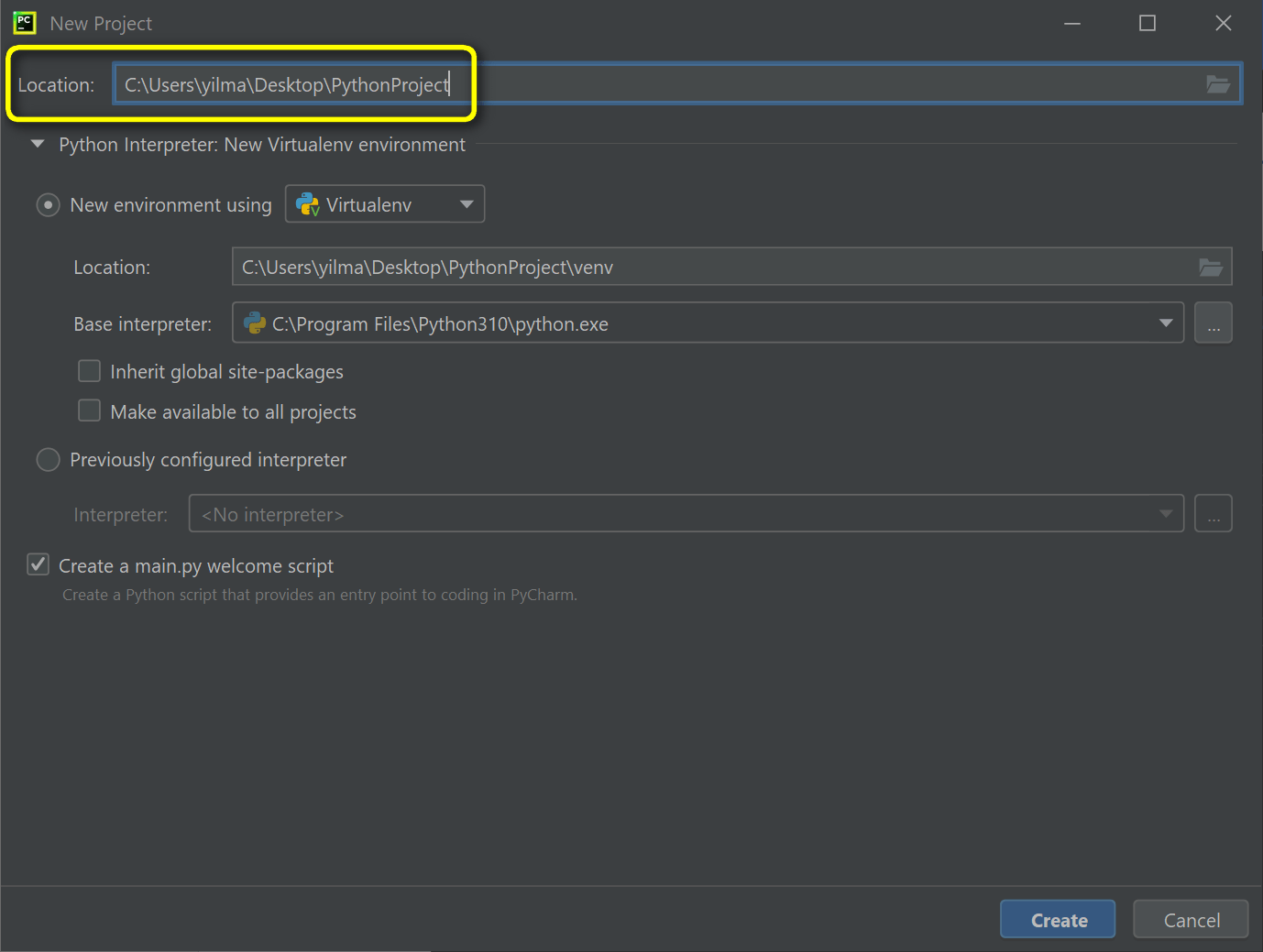 pycharm kurulumu