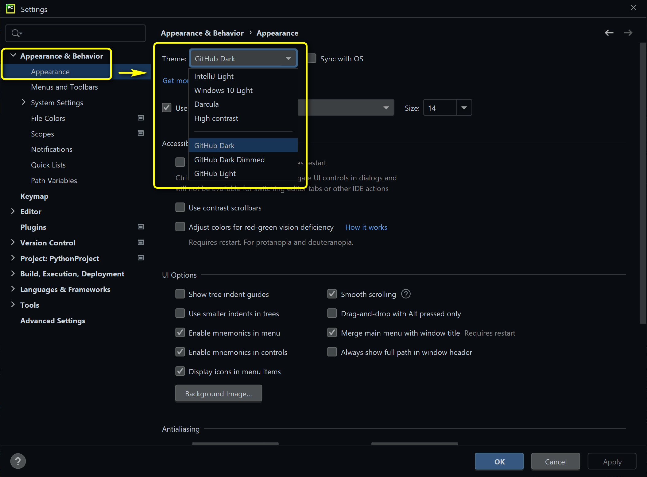 pycharm kurulumu