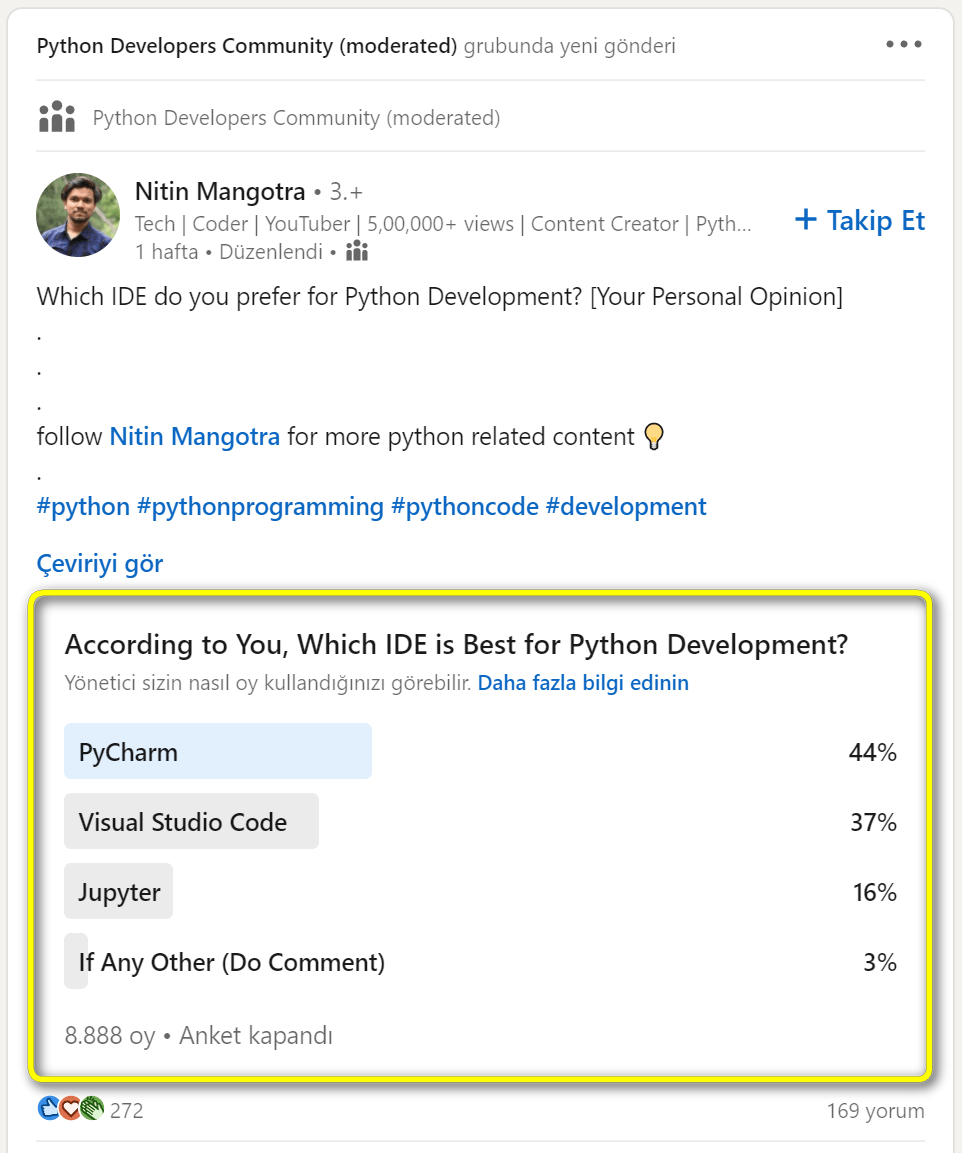 pycharm linkedin