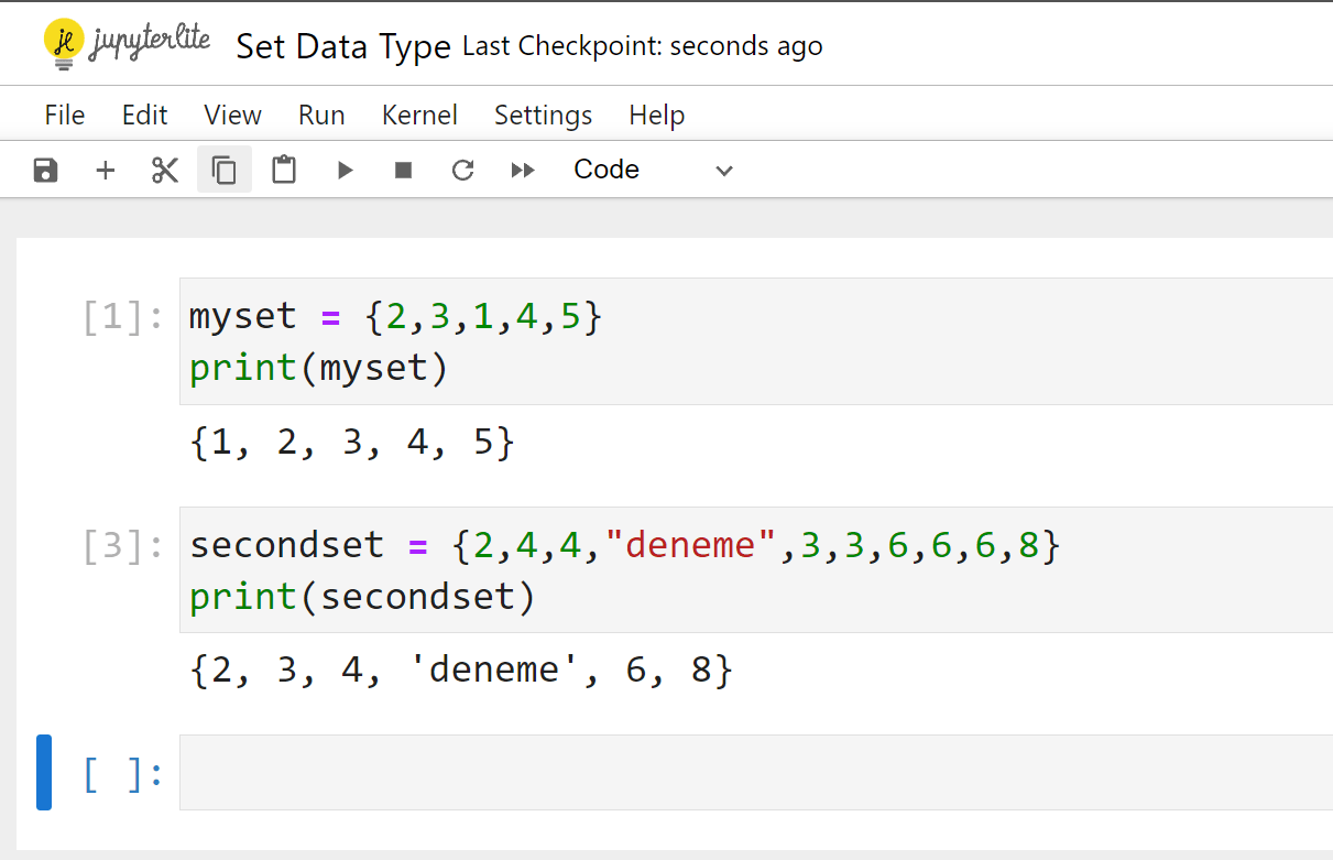 set data type