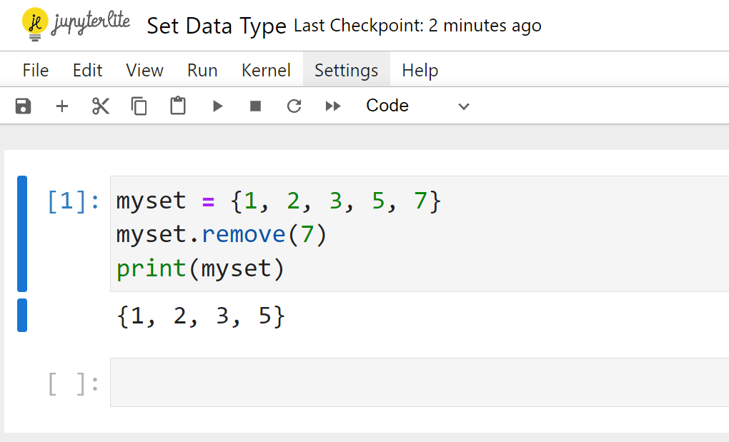 set data type