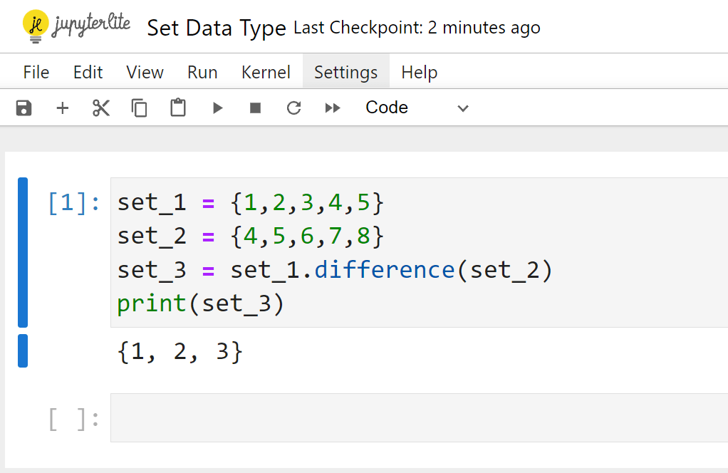 set data type