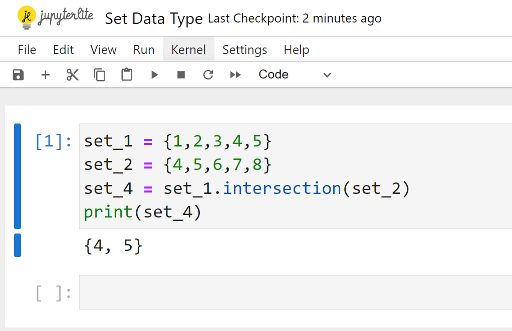 set data type