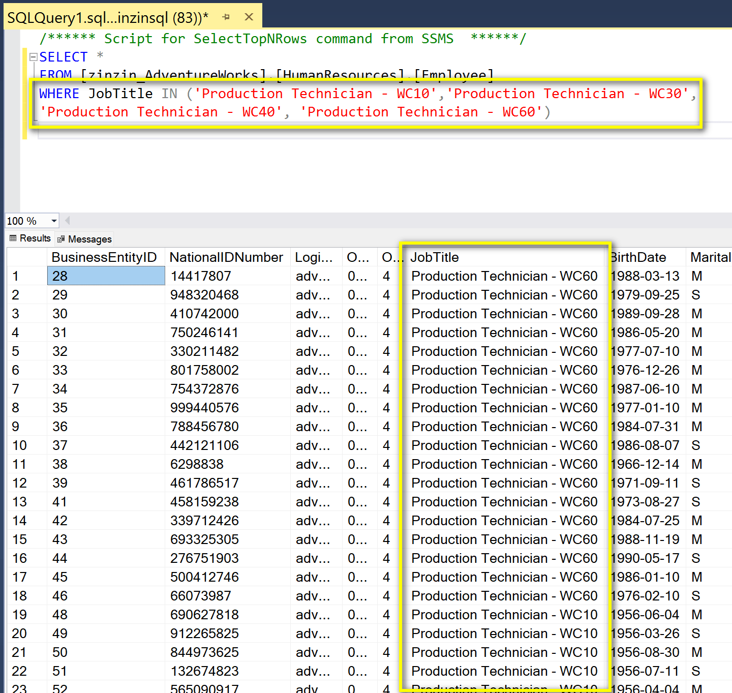 sql ara tekrar