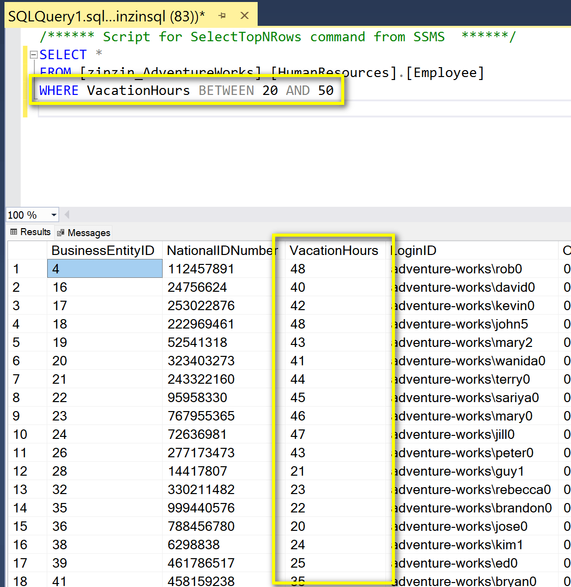 sql ara tekrar