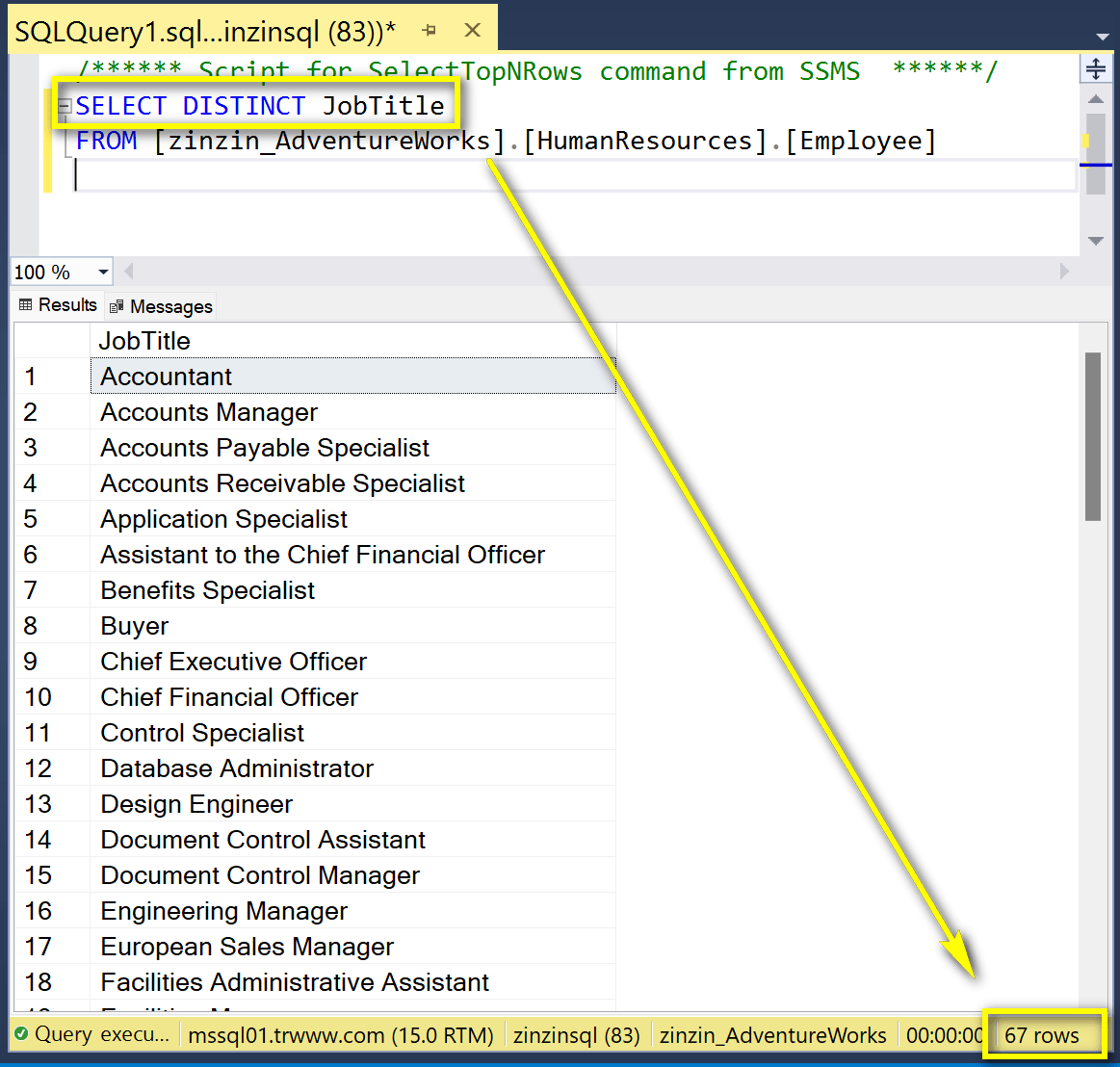 sql ara tekrar