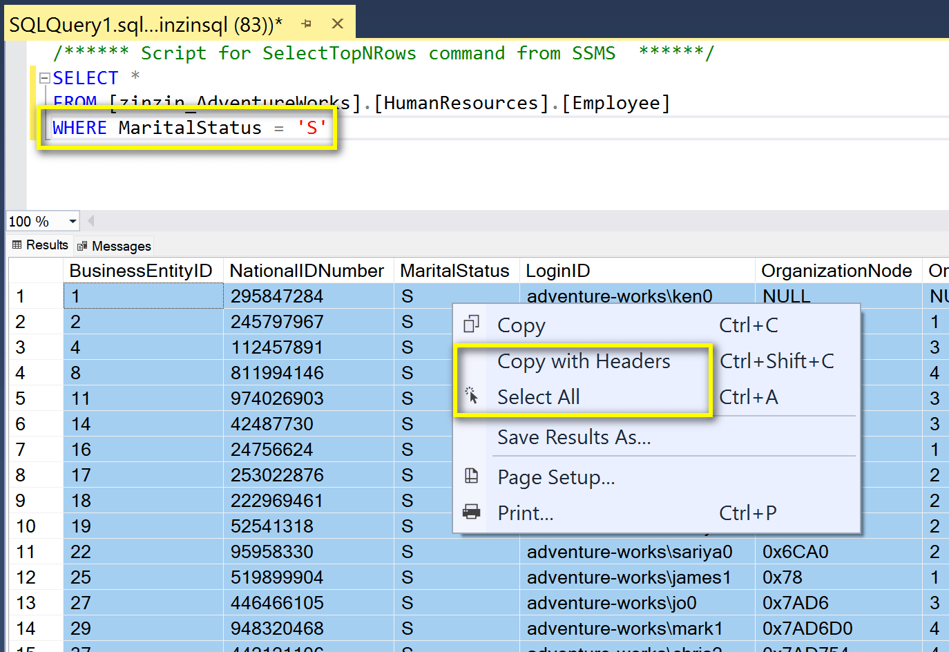 sql ara tekrar