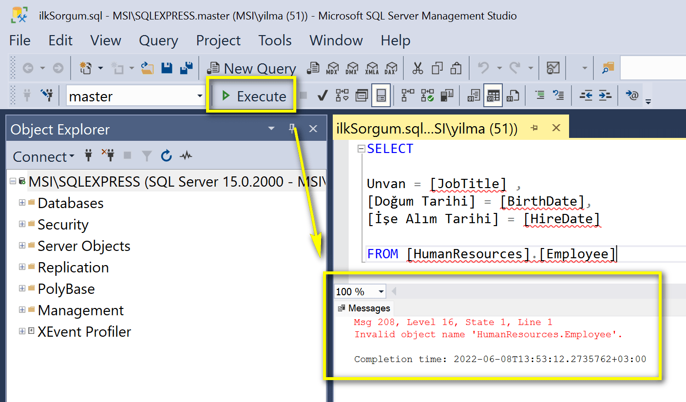 SQL sorgu ipuçları