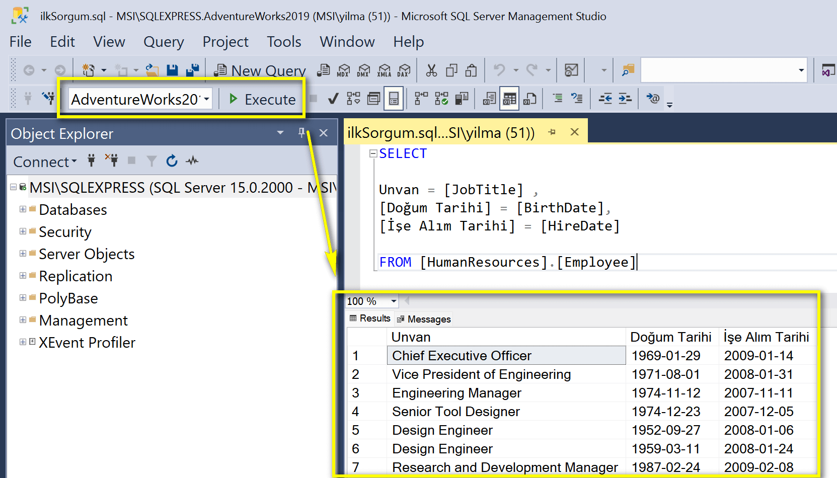 SQL sorgu ipuçları