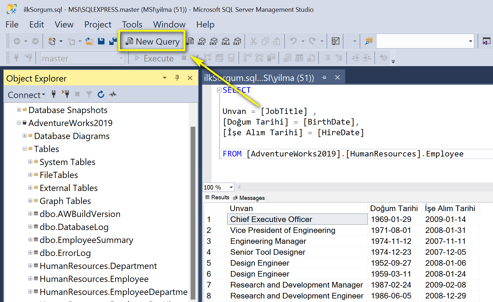 SQL sorgu ipuçları