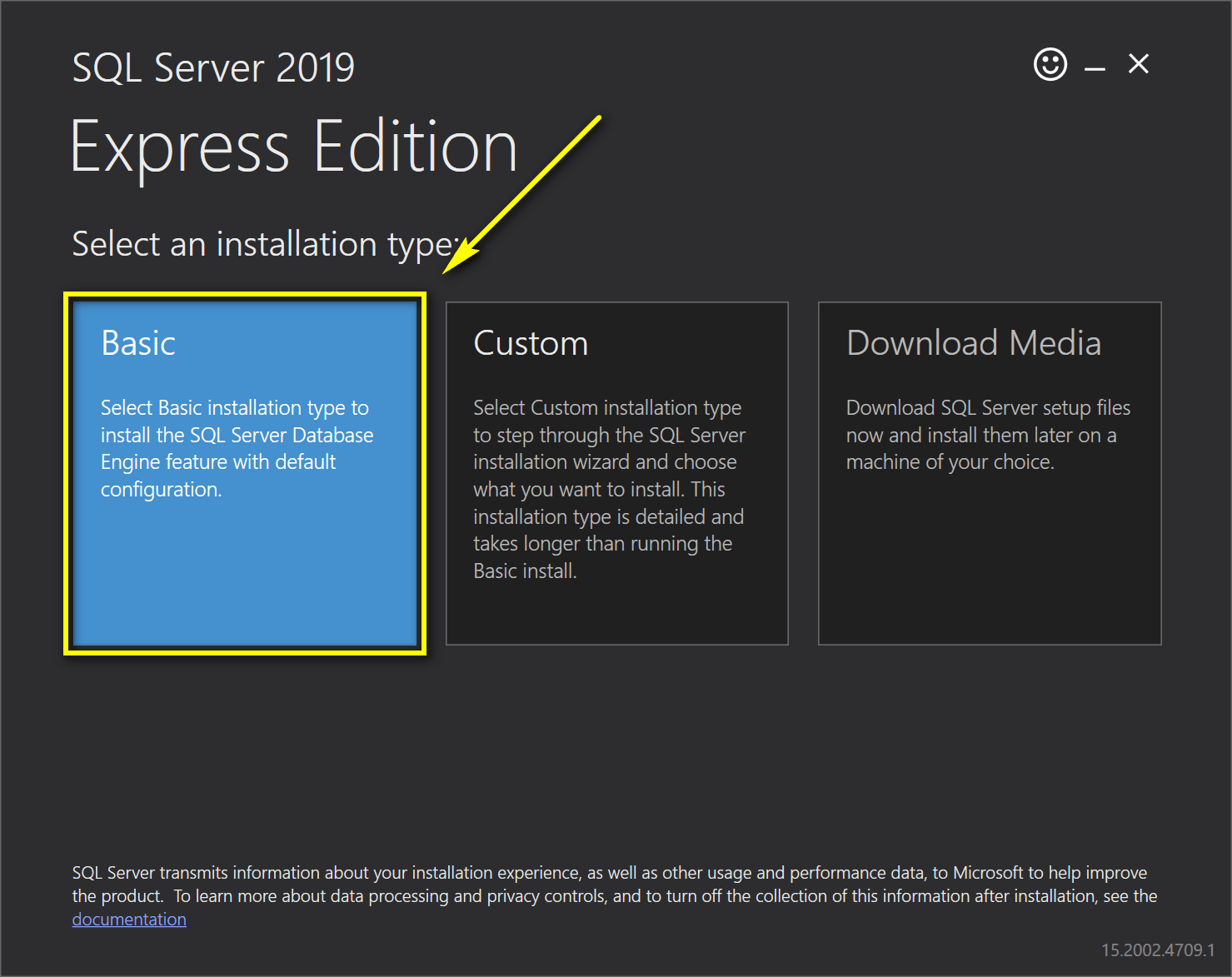 sql server 2019 express kurulumu