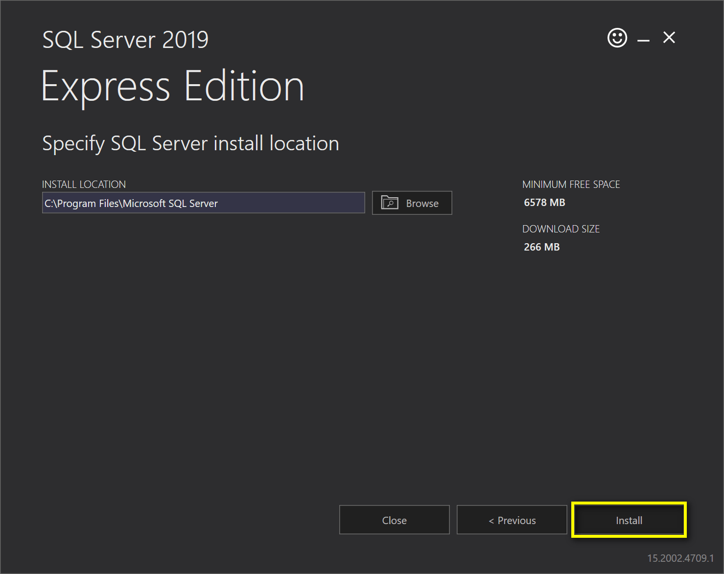 sql server 2019 express kurulumu