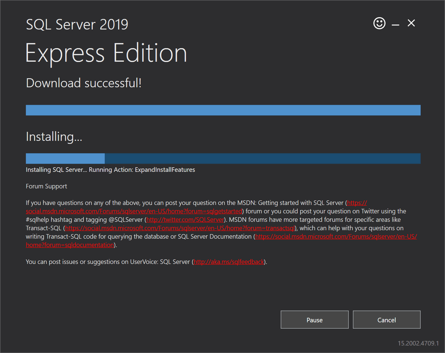 sql server 2019 express kurulumu