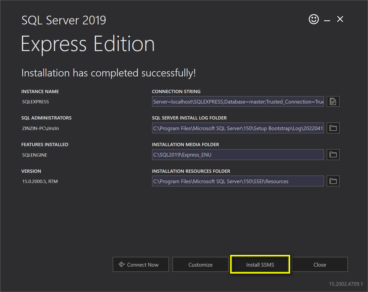 sql server management studio kurulumu