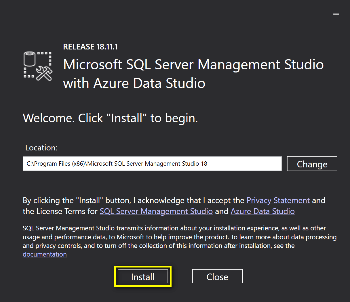 sql server management studio kurulumu