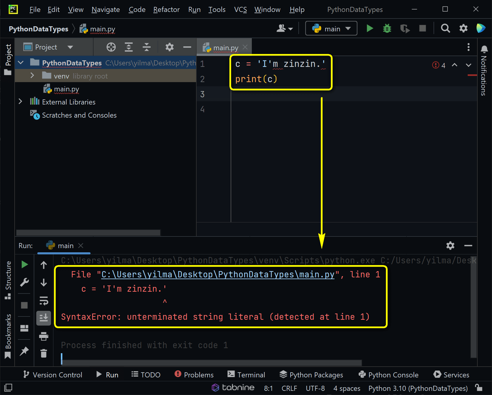 string data types