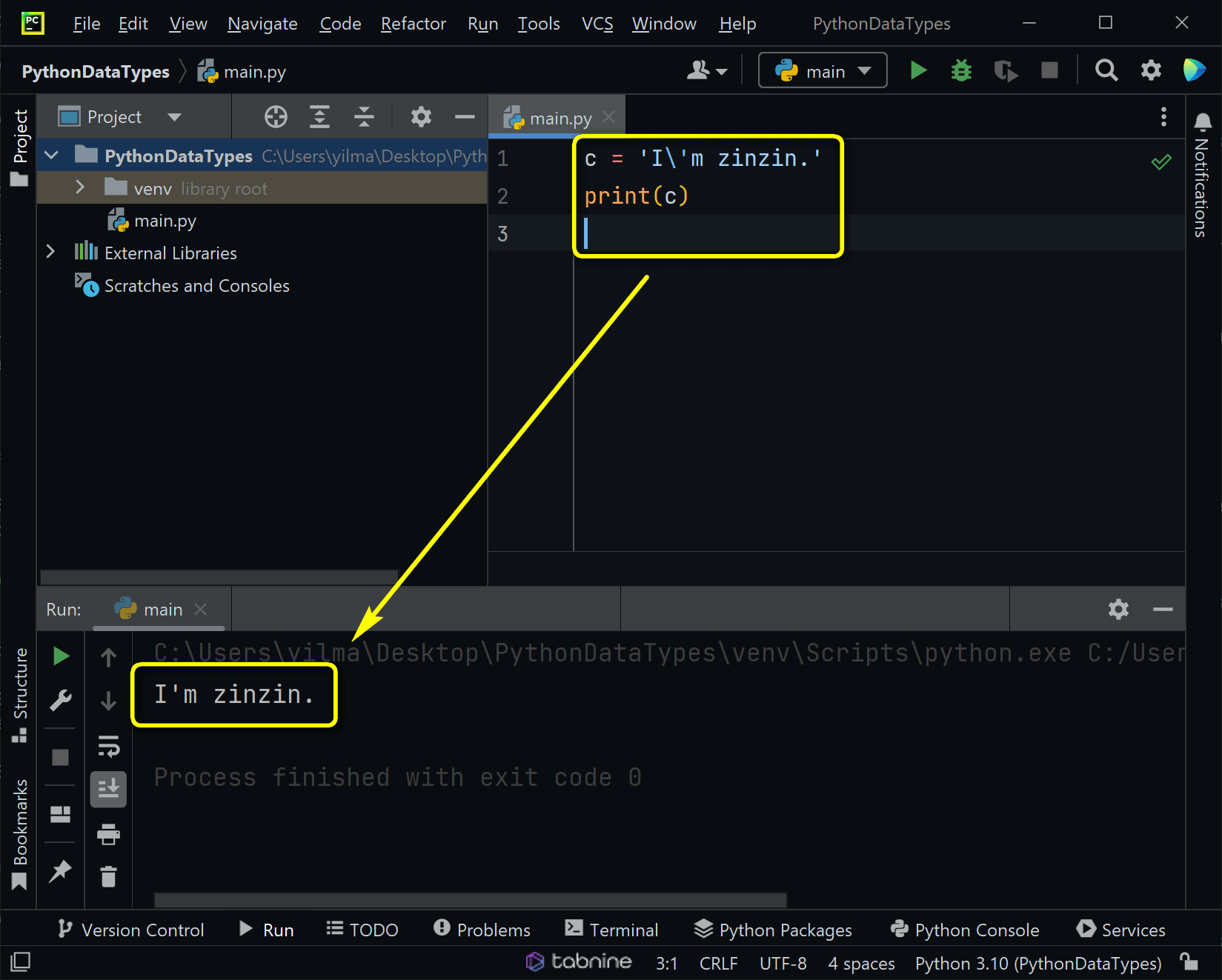 string data types