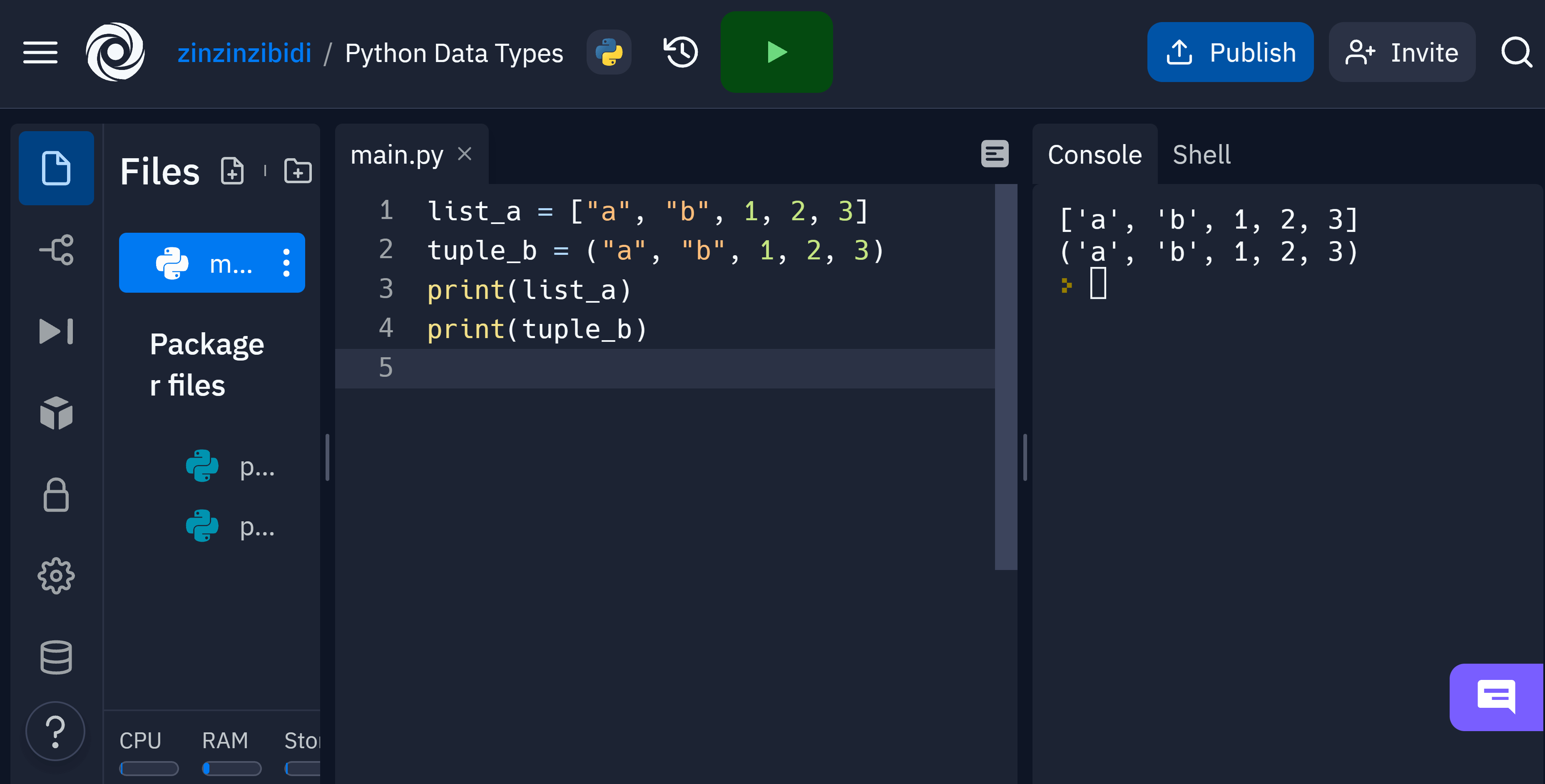 tuple data type