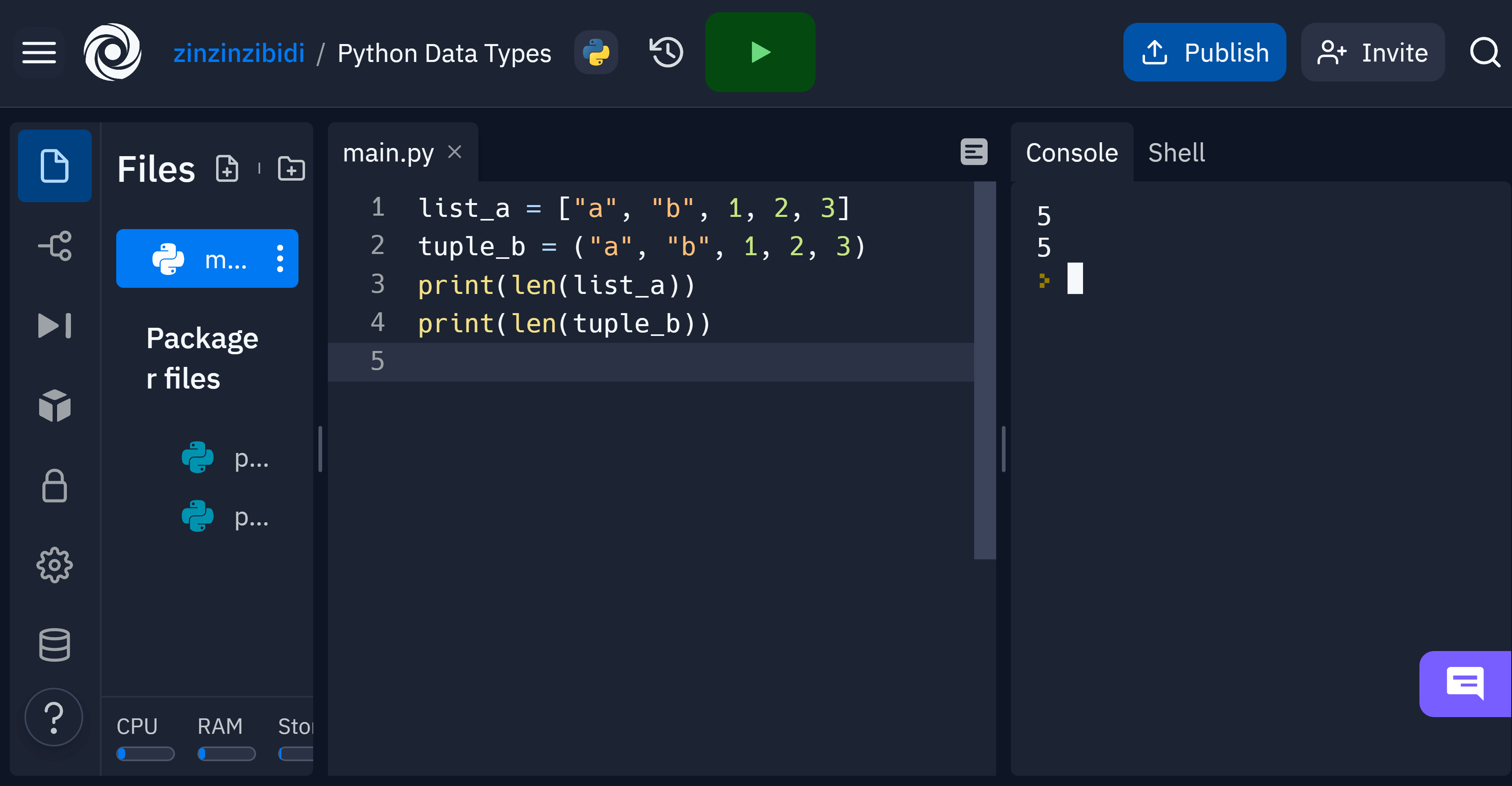 tuple data type