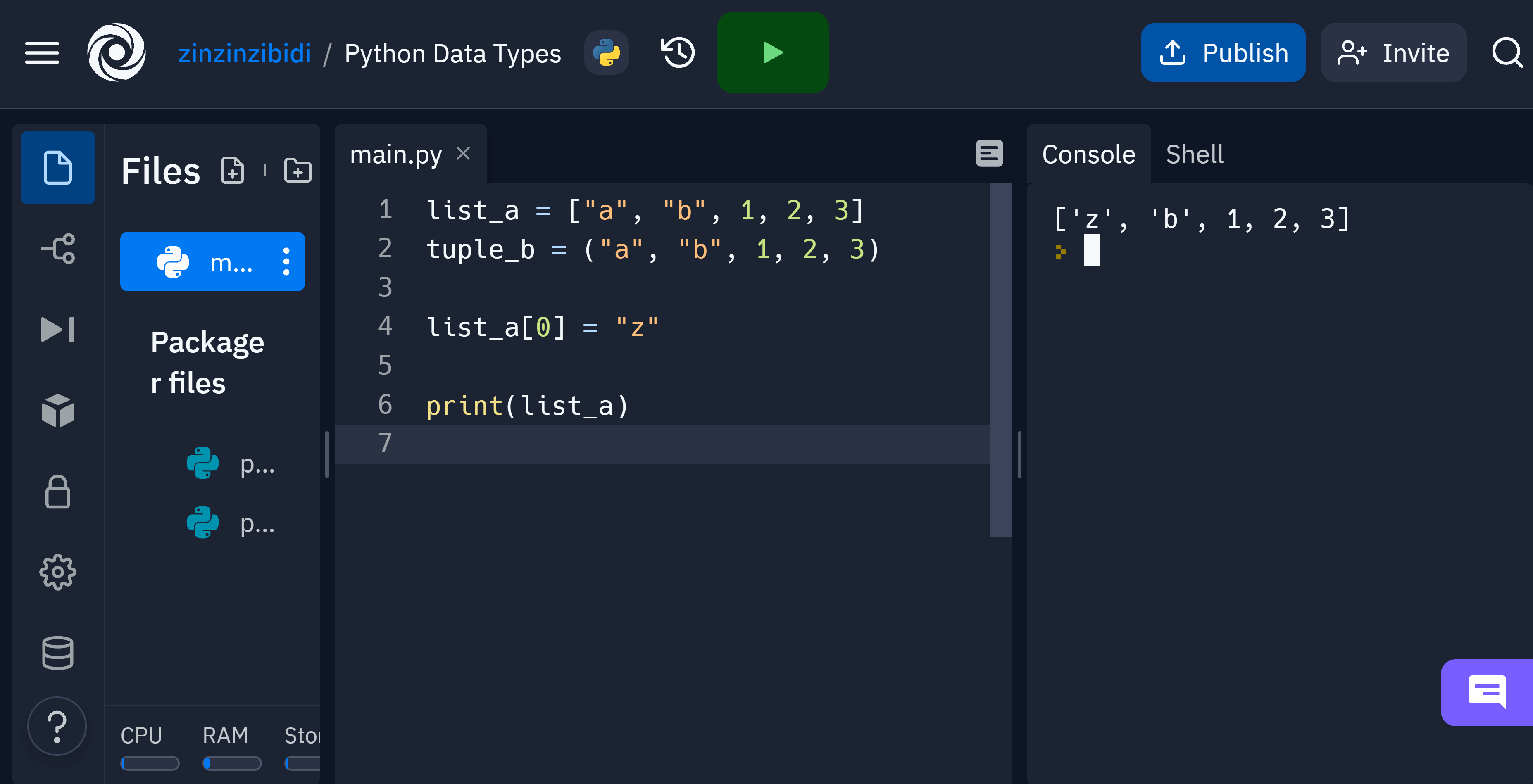 tuple data type