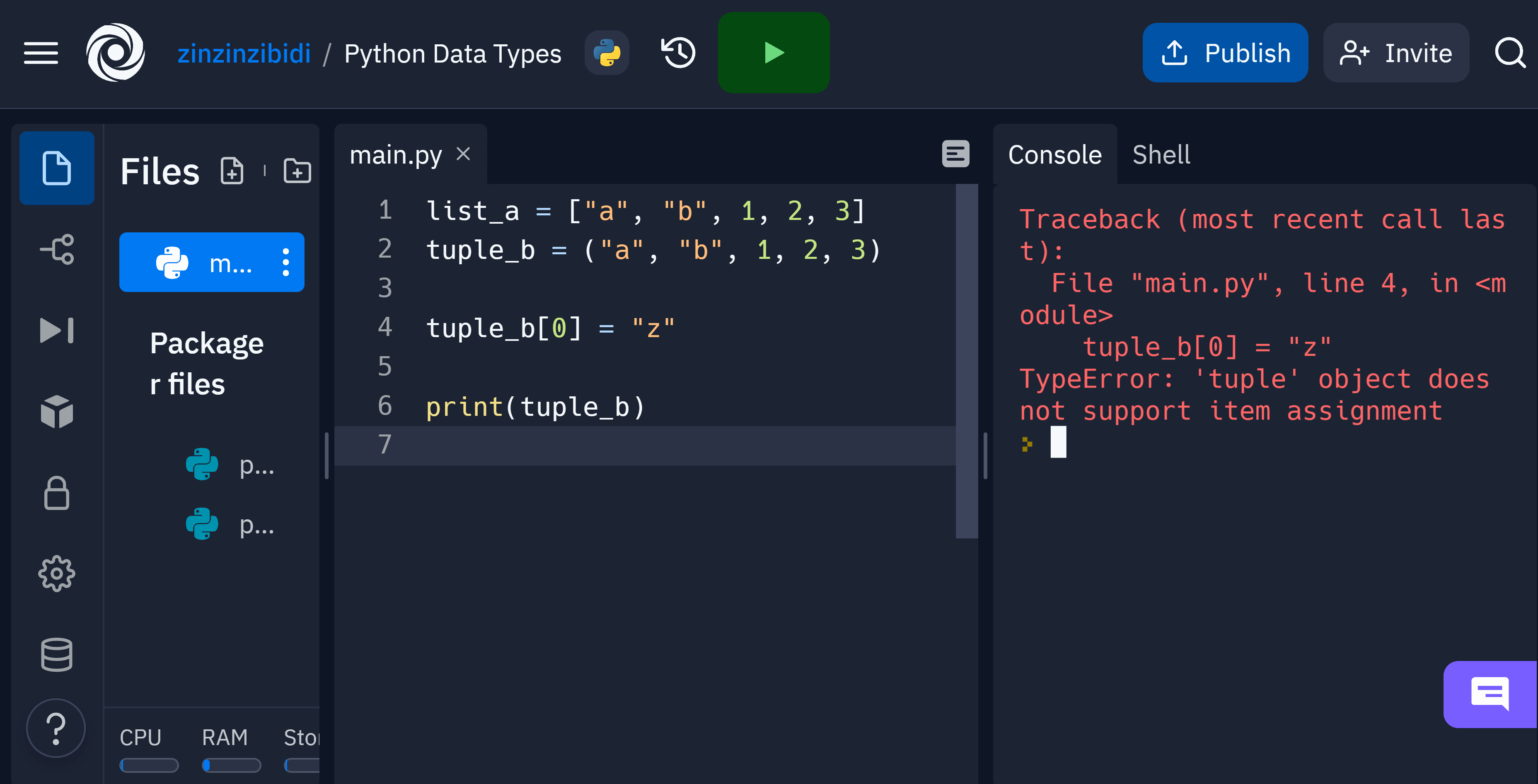 tuple data type