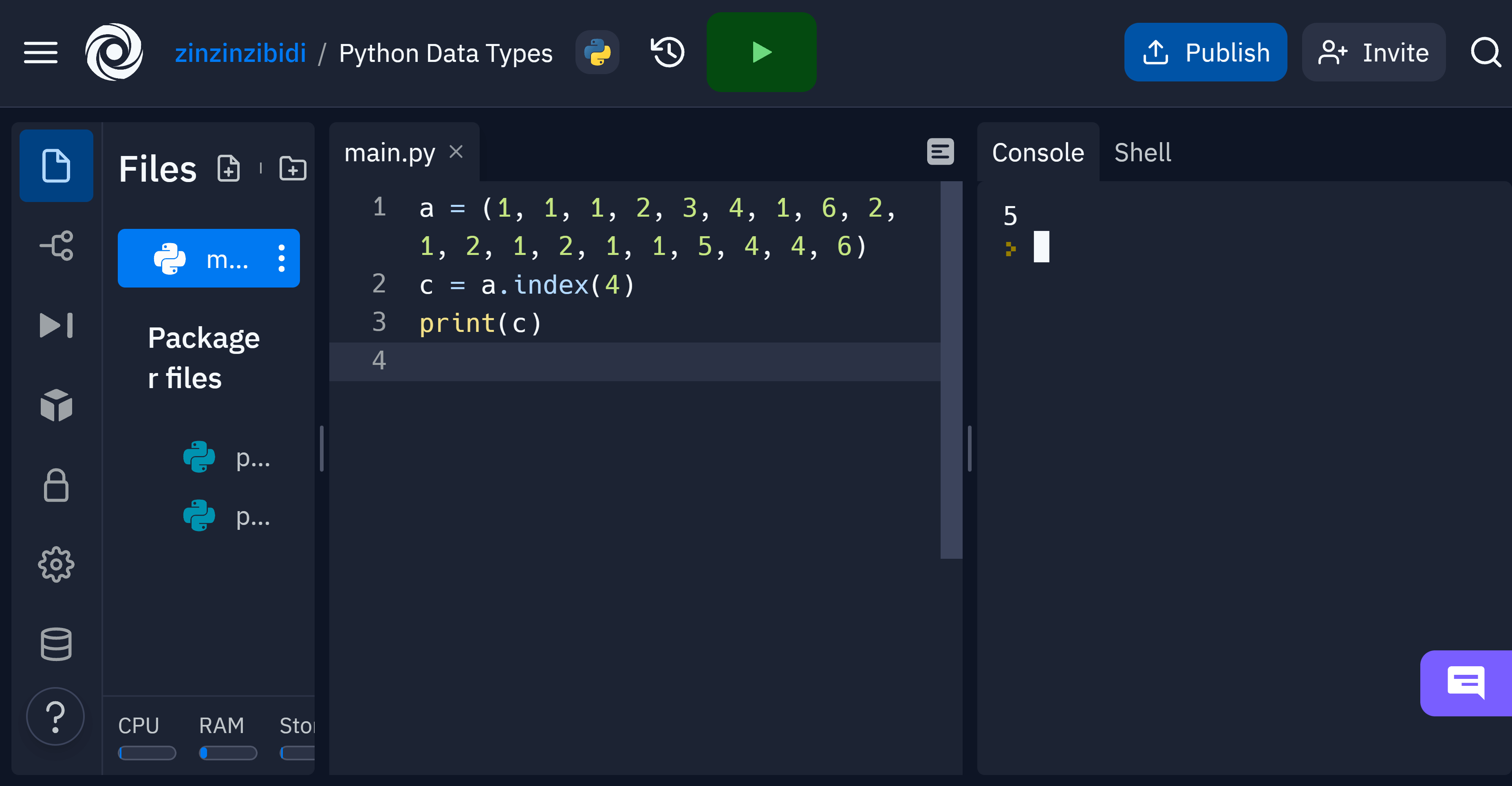 tuple data type