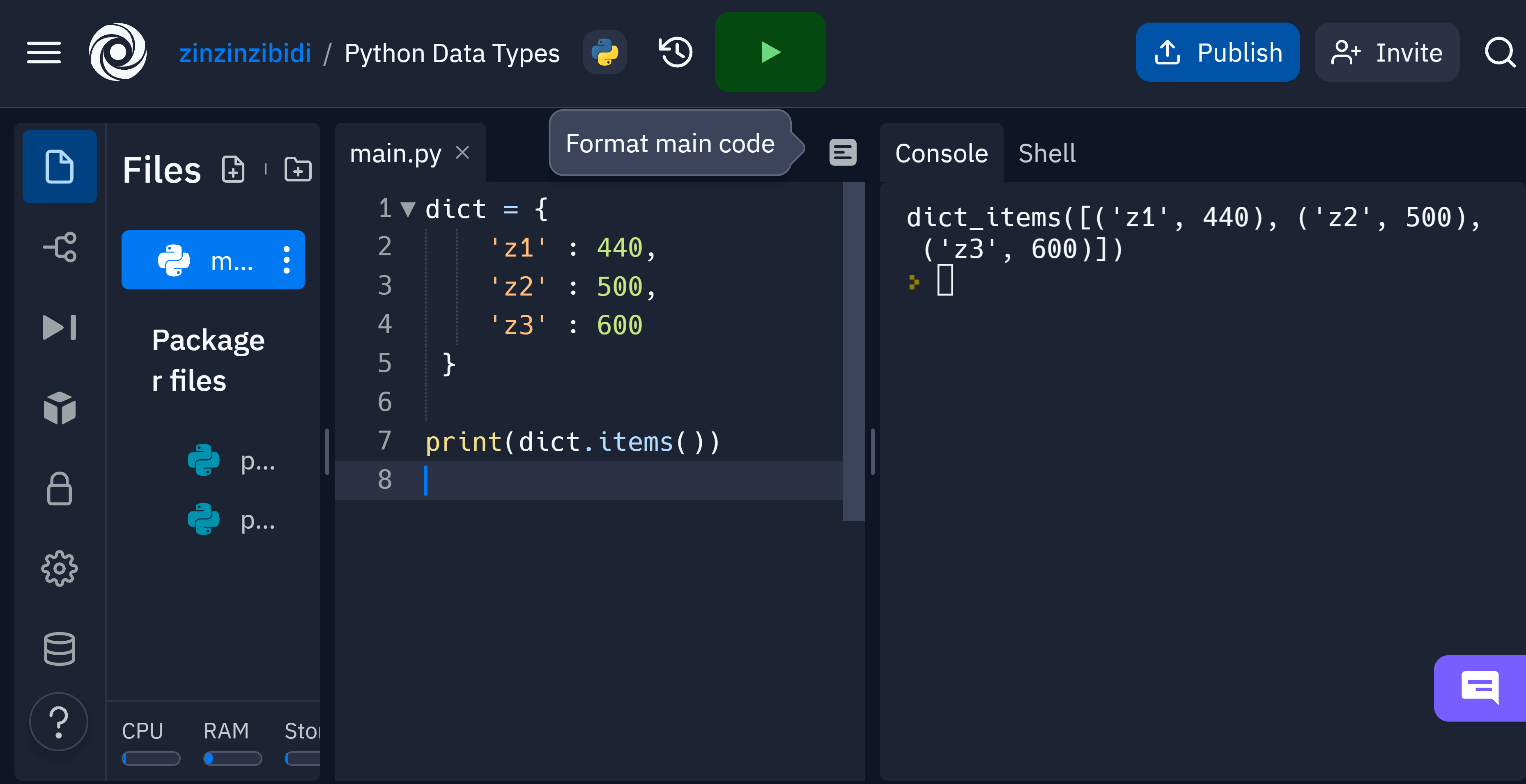 tuple data type