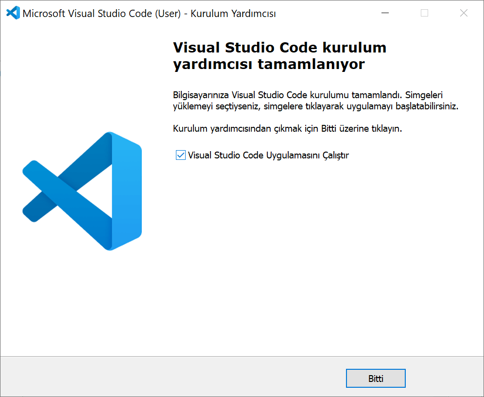 visual studio code kurulumu